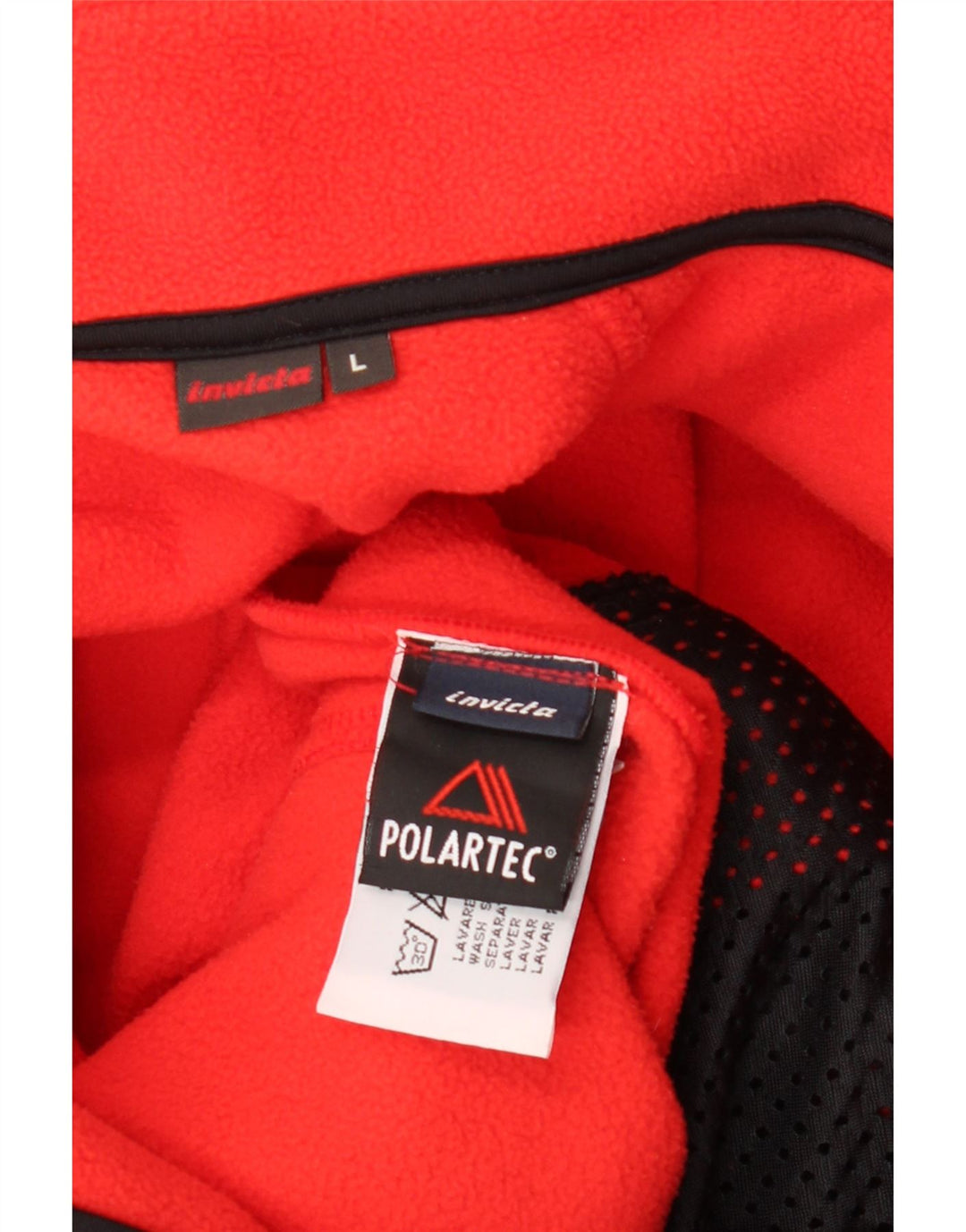 INVICTA Herren-Fleecejacke, großes rotes Polyester