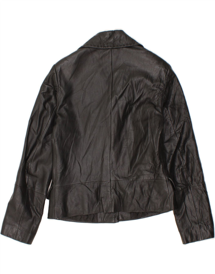 CONBIPEL Womens Leather Jacket IT 42 Medium Black Leather Vintage Conbipel and Second-Hand Conbipel from Messina Hembry 