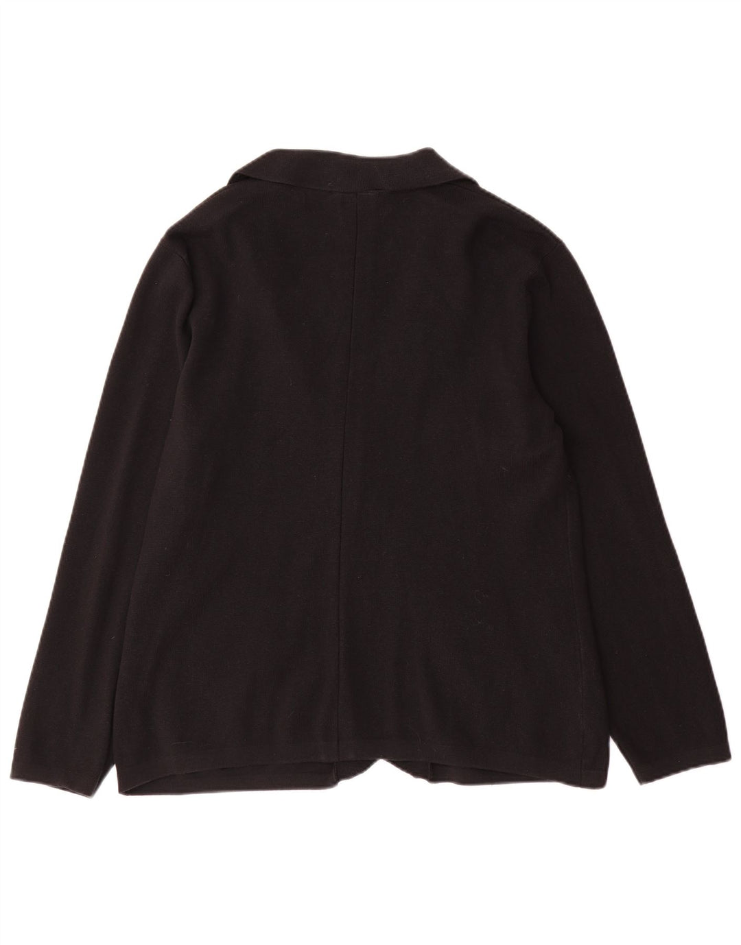 Esprit Damen-Blazer mit 2 Knöpfen, gestrickt, UK 14, Größe L, Schwarz, Baumwolle