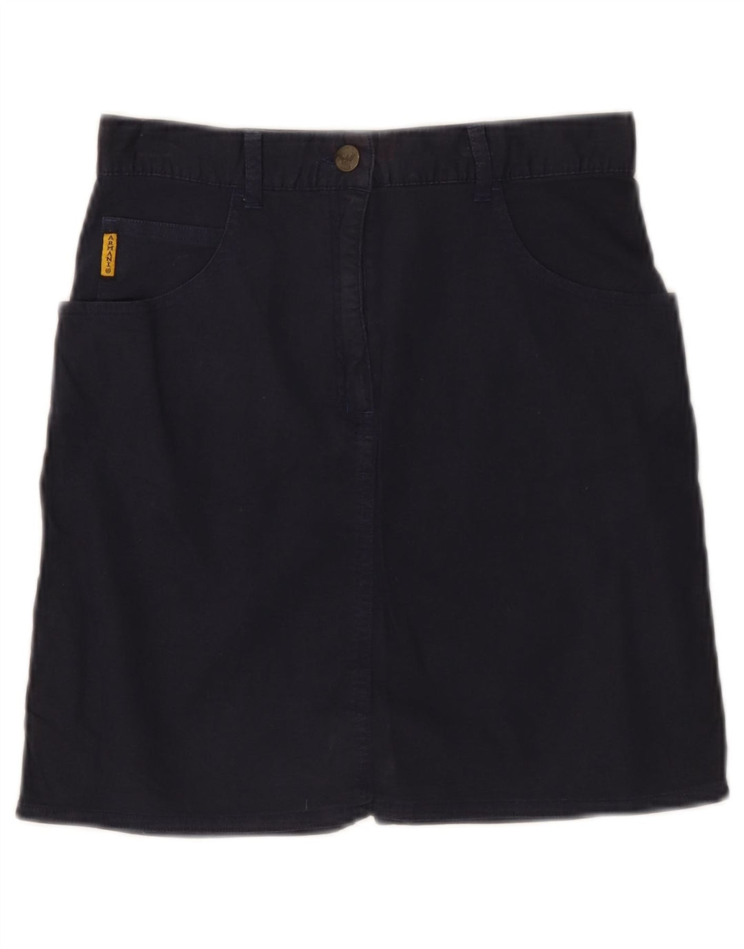 GIORGIO ARMANI Mädchen Bleistiftrock 11-12 Jahre W26 Marineblaue Baumwolle