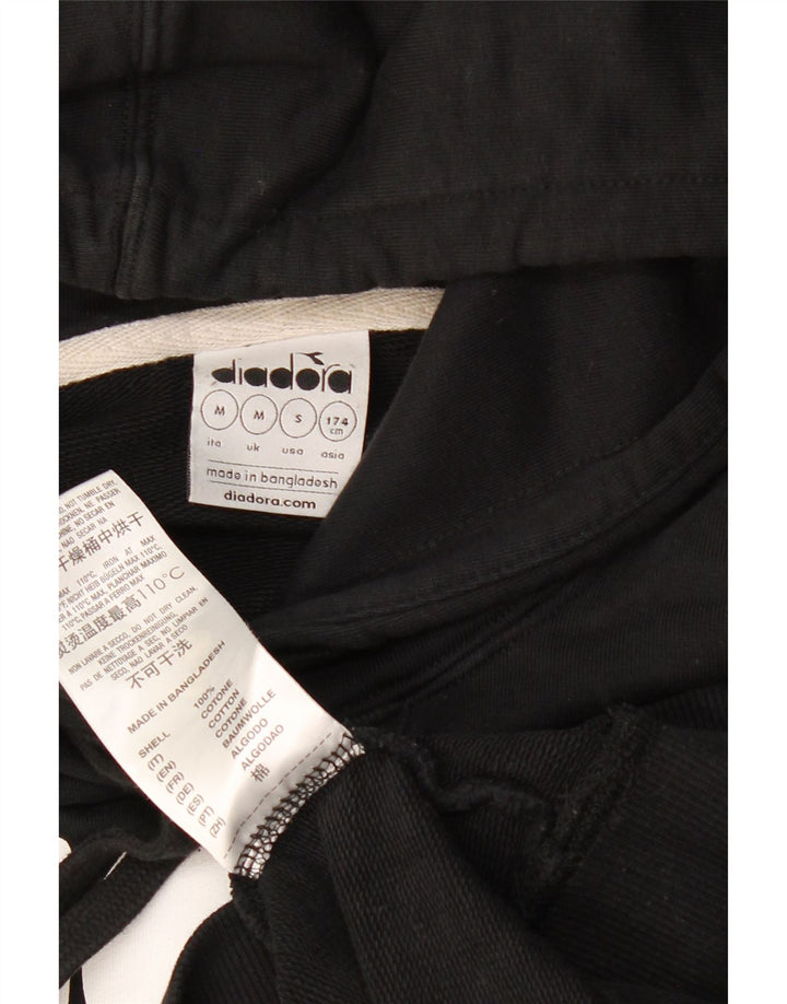 Diadora Herren-Kapuzenpullover mit Grafik, mittelschwarze Baumwolle