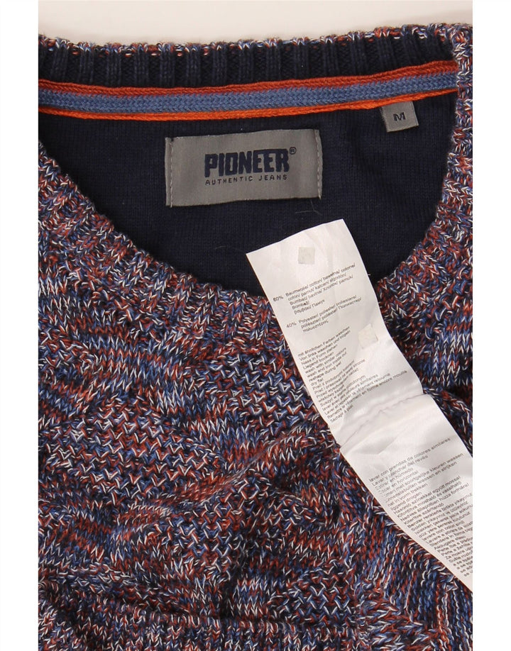 Pioneer Herren-Pullover mit Rundhalsausschnitt, mittelgroß, mehrfarbig, gesprenkelte Baumwolle