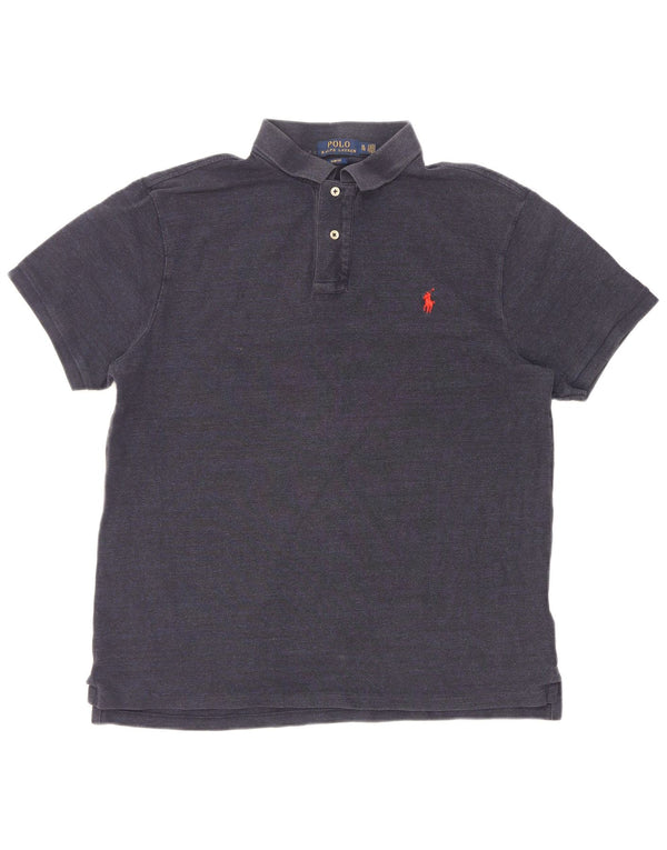 Polo Ralph Lauren Herren Slim Fit Poloshirt XL Marineblau Baumwolle