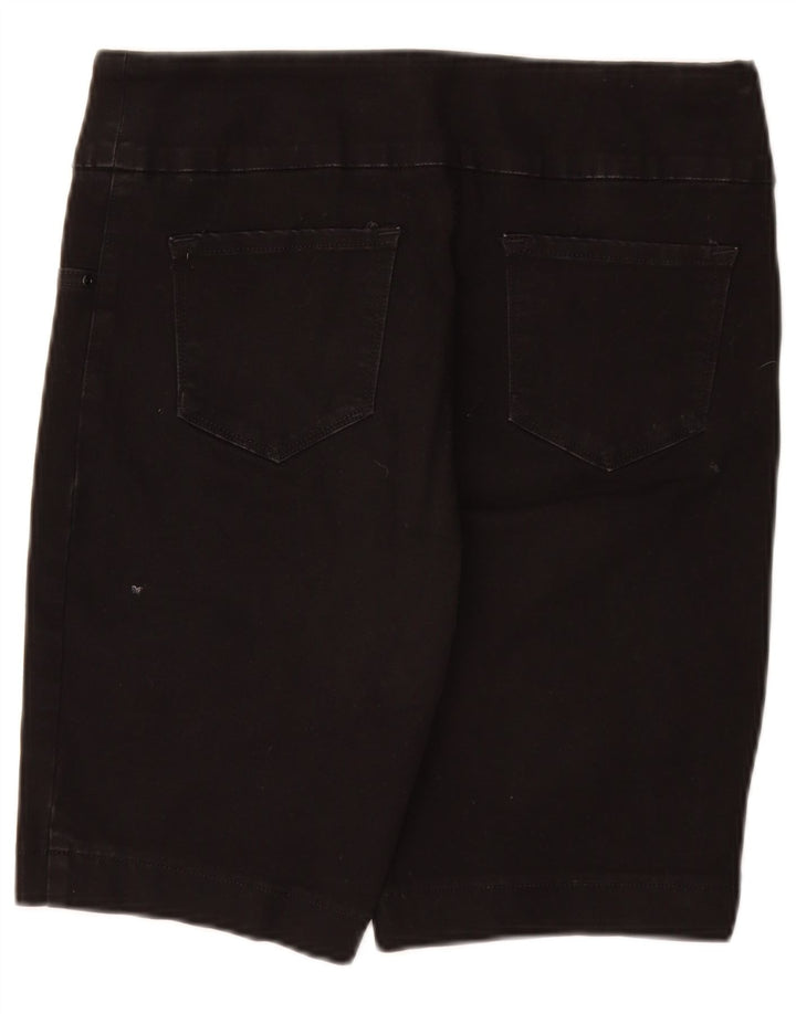 Lee Damen Sculpting Slim Fit Bermudashorts US 10 Large W30 Schwarze Baumwolle