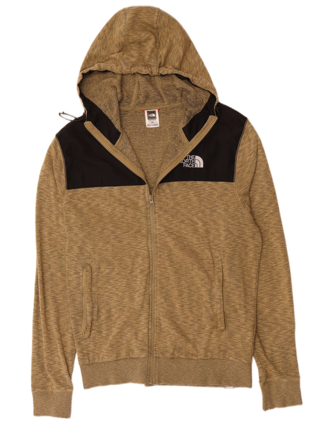 THE NORTH FACE Herren-Kapuzenpullover mit Reißverschluss, mittelbraun, Blockfarben-Baumwolle