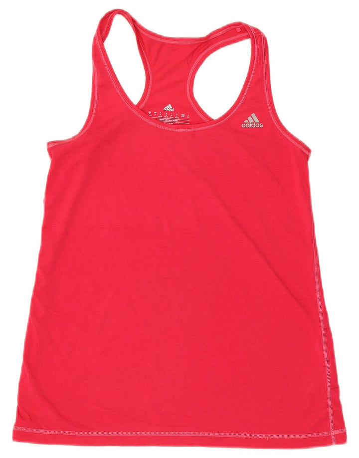 Adidas Damen Climalite Weste Top UK 12/14 Mittelrosa Polyester