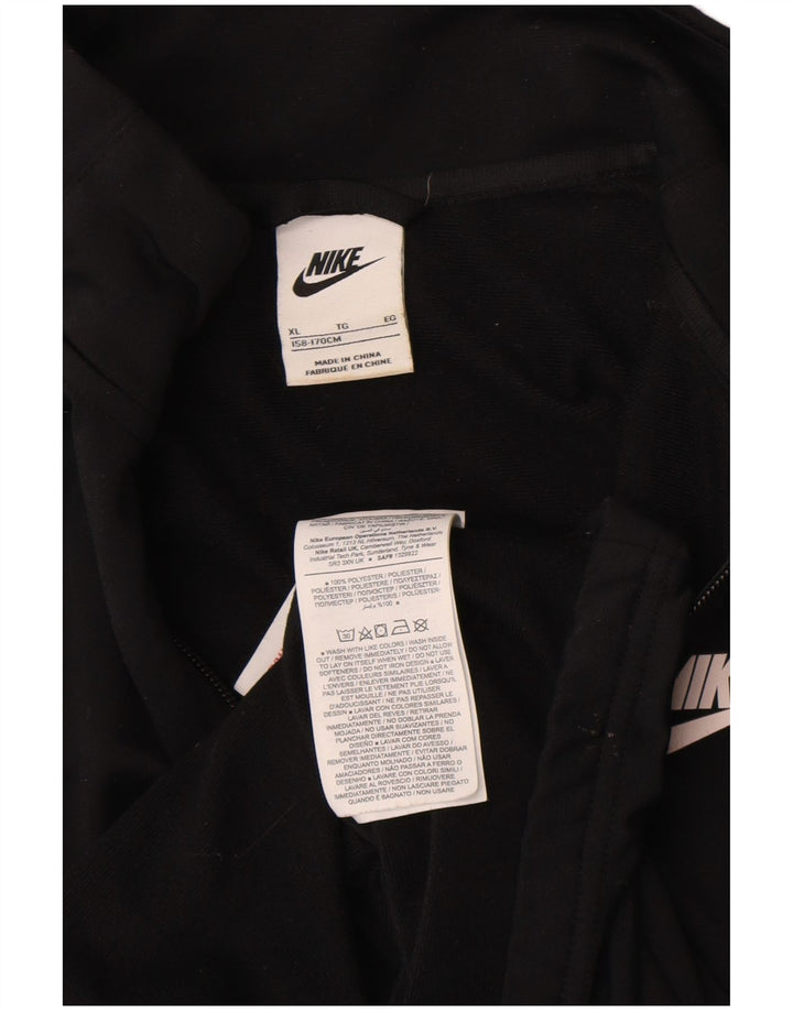 Nike Jungen-Trainingsanzug-Top-Jacke, 13–14 Jahre, XL, schwarzes Polyester