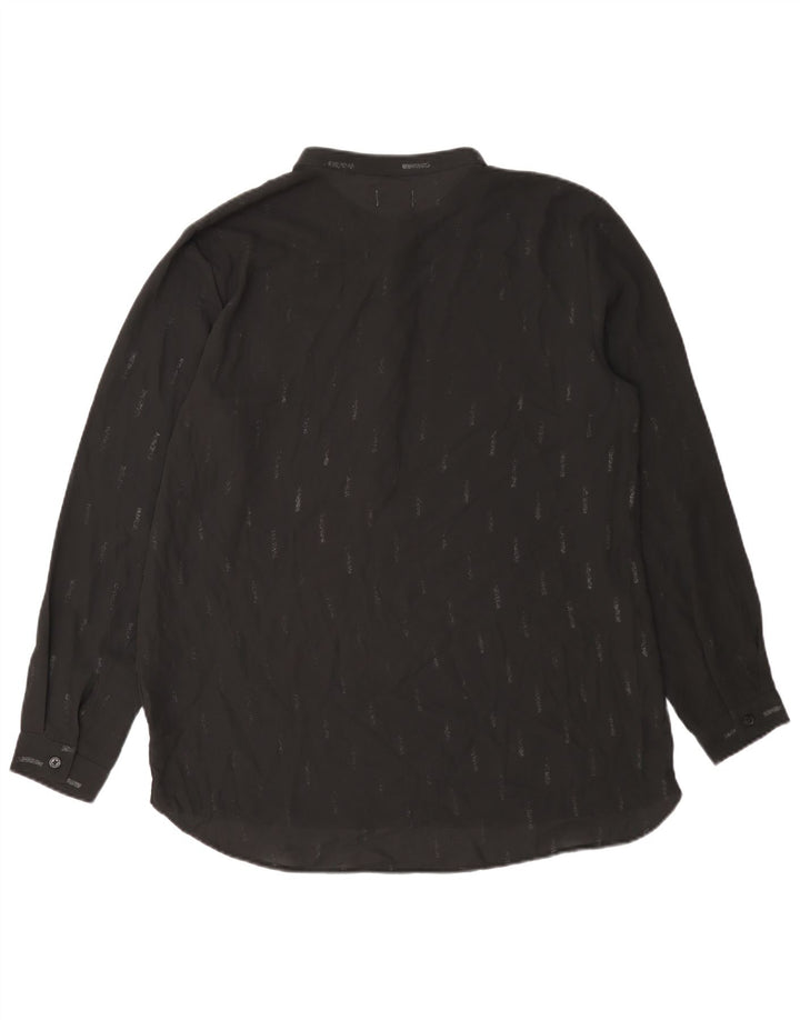Dack's Langarm-Blusenoberteil für Damen, UK-Größe 46, Größe L, Schwarz gestreift