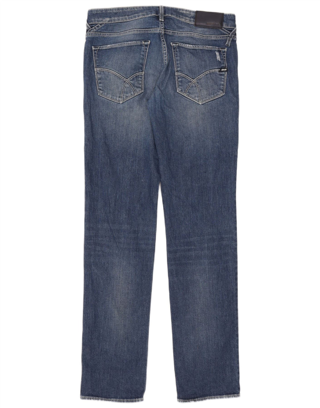 Gas Herren Slim Jeans W32 L34 Blaue Baumwolle