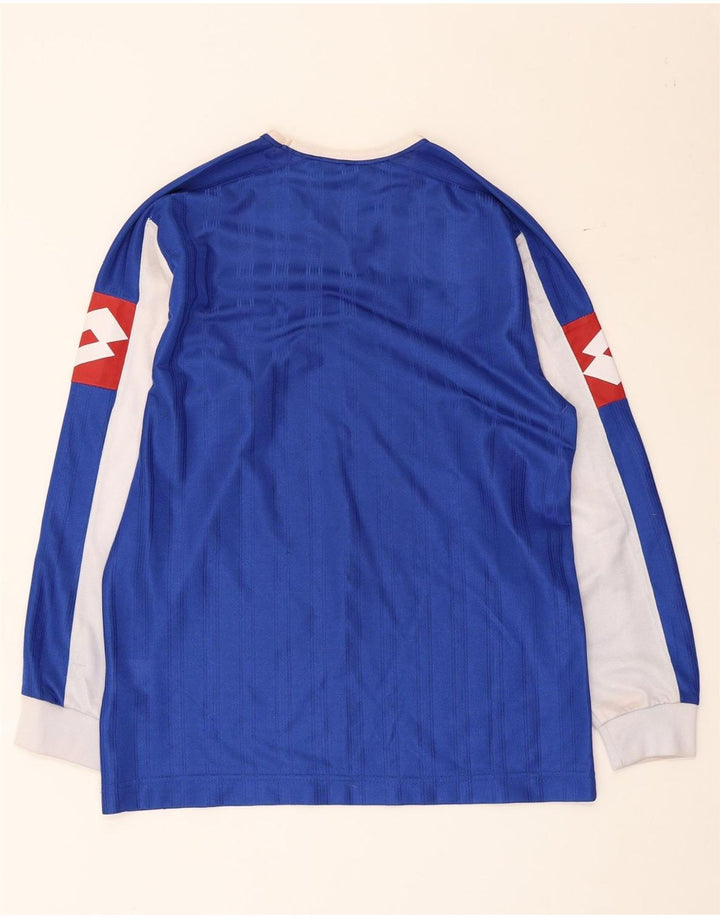Lotto Herren-Grafik-Oberteil, langärmelig, mittleres Marineblau, Farbblock-Polyester