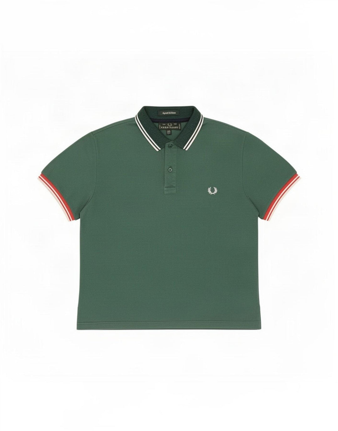 Fred Perry Herren Poloshirt XL Grün gestreift