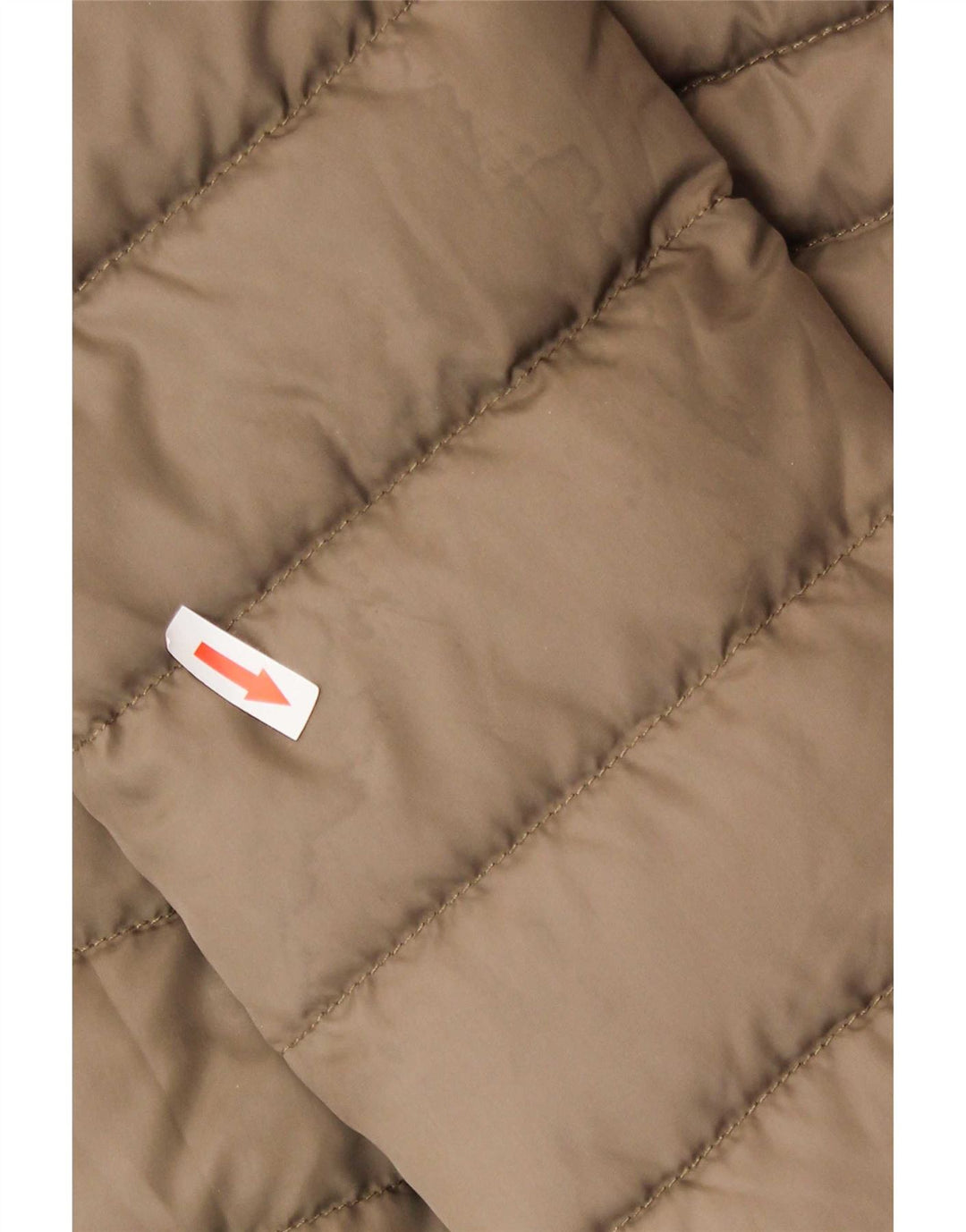 Tommy Hilfiger Wattierter Damenmantel mit Kapuze, UK 14, mittelbeigefarbenes Polyester