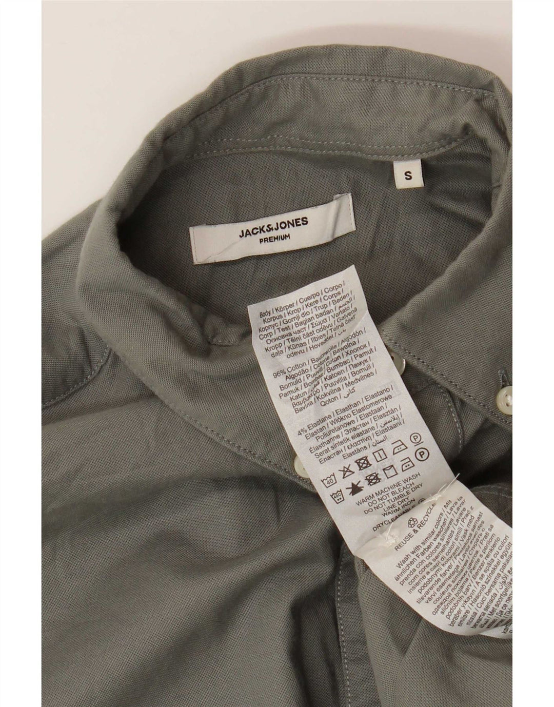 Jack & Jones Herrenhemd, Größe S, Grau, Baumwolle