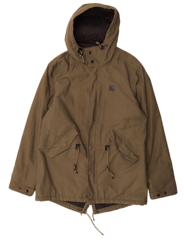 Vintage Industries Herren-Parka mit Kapuze, UK 44, 2XL, Khaki, Polyester