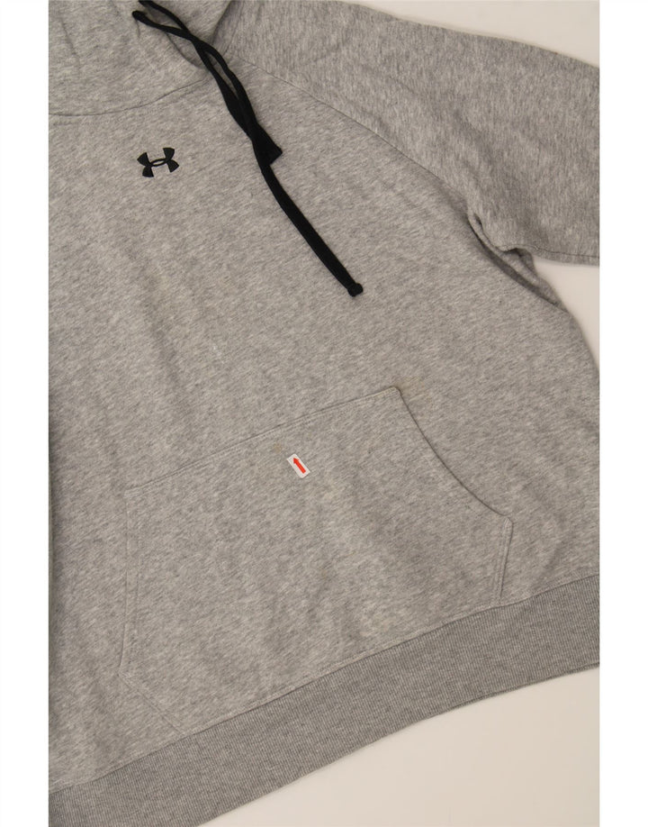 UNDER ARMOUR Womens Hoodie Jumper UK 14 Medium Grey Cotton Vintage Under Armour and Second-Hand Under Armour from Messina Hembry 