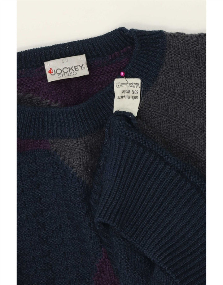 Jockey Herren-Pullover mit Rundhalsausschnitt, IT 50, mittelgroß, mehrfarbig, Farbblock