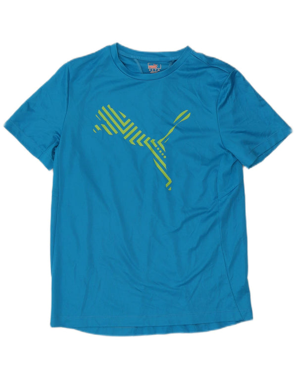 Puma Jungen Grafik T-Shirt Top 15-16 Jahre Blau Polyester