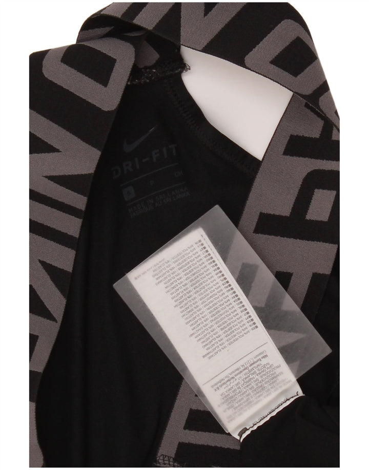 Nike Damen Dri Fit Graphic Sport-BH-Oberteil, Größe S, Schwarz, Polyester