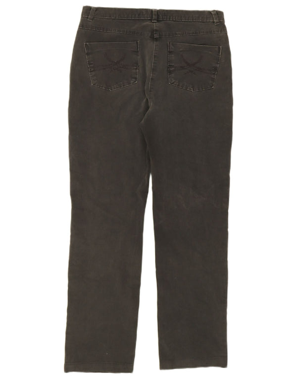 Marks & Spencer Damen Straight Jeans UK 10 Small W30 L28 Schwarze Baumwolle
