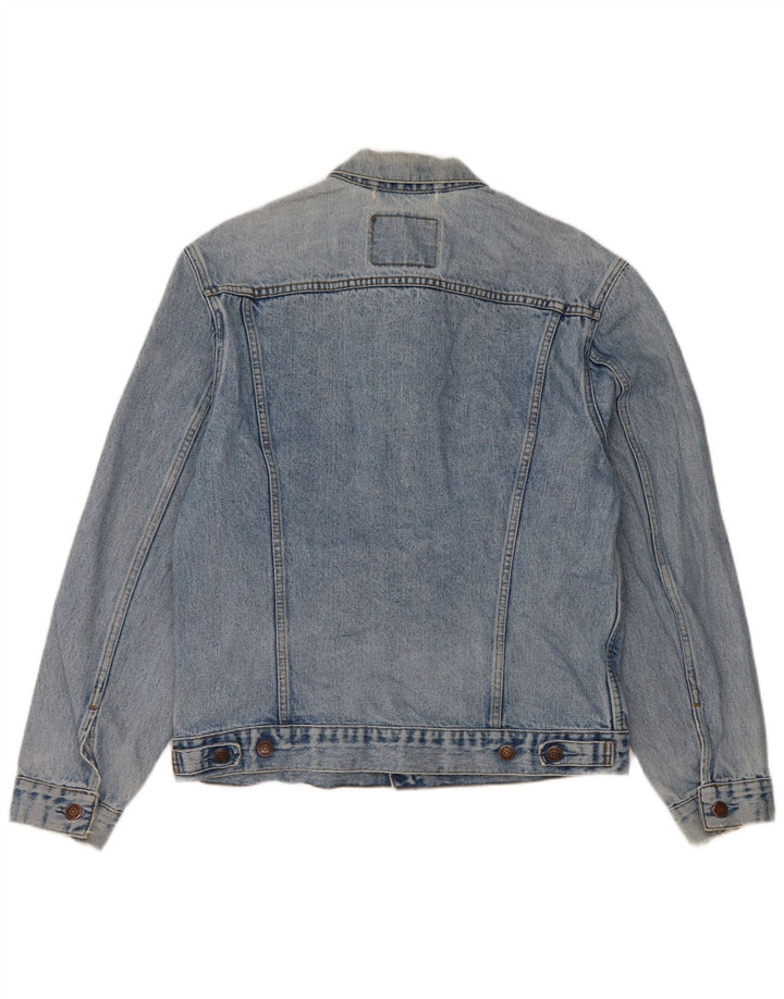 Levi's Herren Jeansjacke UK 38 Mittelblaue Baumwolle
