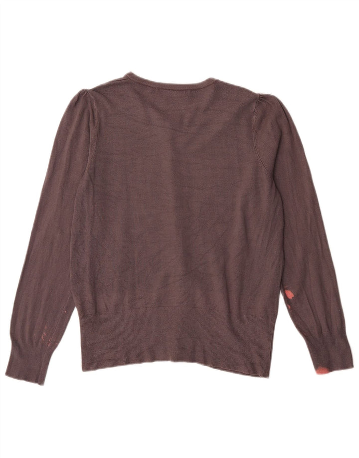 Marks & Spencer Damen Strickjacke Pullover UK 12 Mittelgraue Viskose