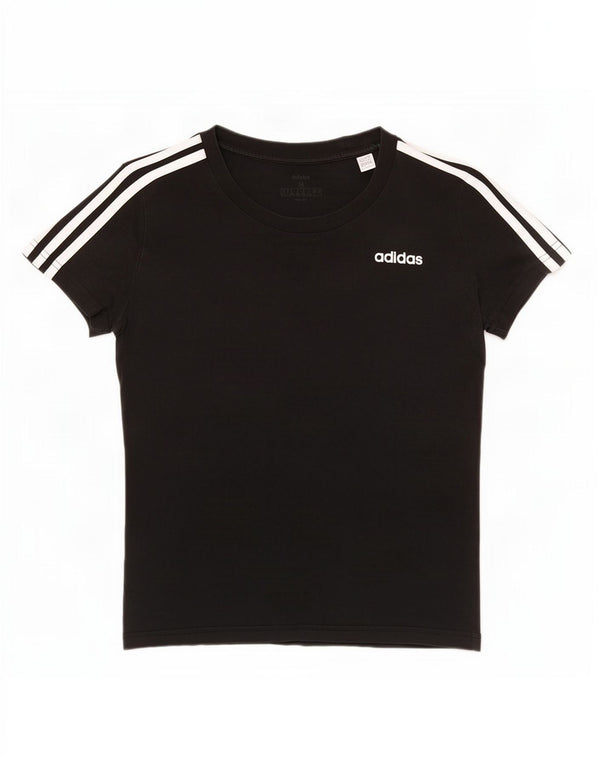 Adidas Damen T-Shirt Top UK 8/10 Small Schwarz