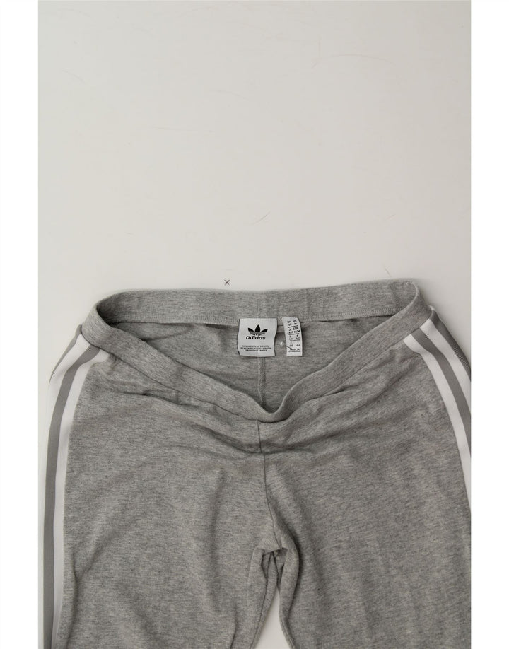 ADIDAS Womens Leggings UK 14 Medium Grey Cotton Vintage Adidas and Second-Hand Adidas from Messina Hembry 