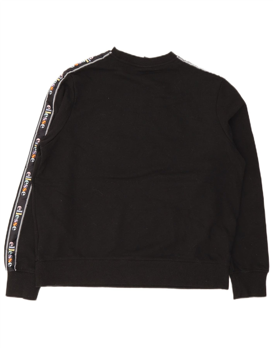 Ellesse Womens Graphic Oversized Sweatshirt Pullover UK 10 Small Schwarz Baumwolle