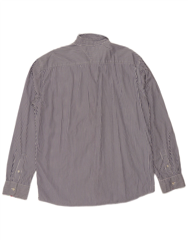Tommy Hilfiger Herrenhemd XL blau gestreift aus Baumwolle