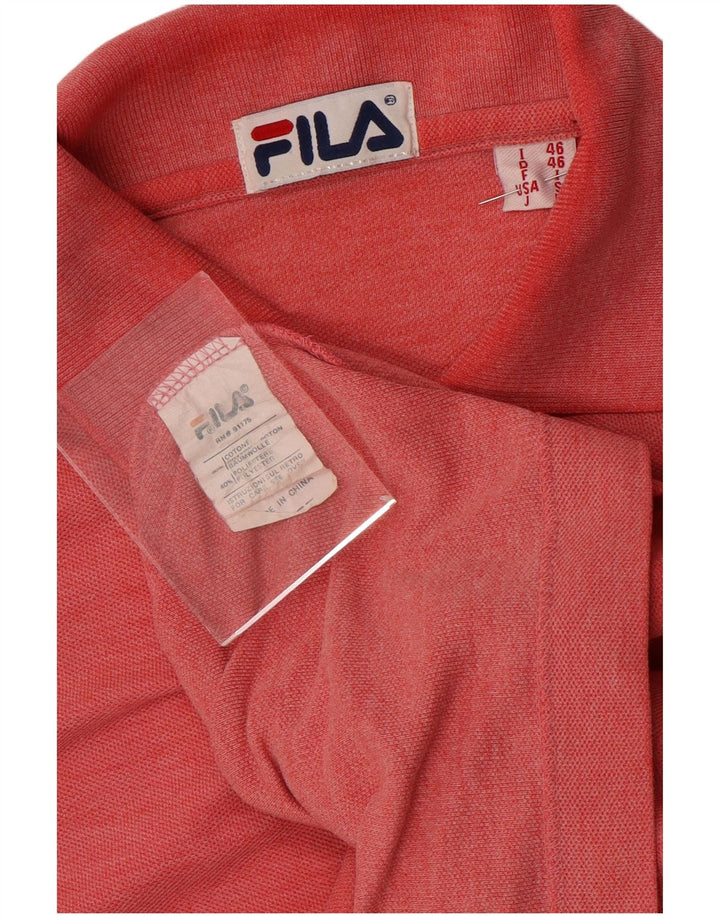 Fila Herren Poloshirt IT 46 Small Rot Baumwolle