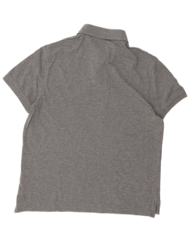 Tommy Hilfiger Herren-Poloshirt aus mittelgrauer Baumwolle