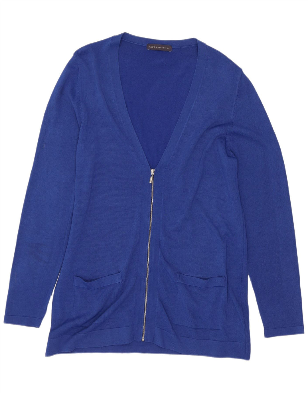Marks & Spencer Damen-Cardigan mit normaler Passform, Größe 40, Mittelblau