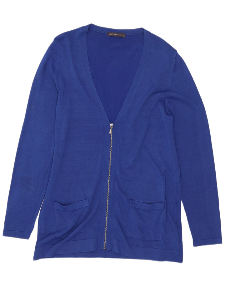 Marks & Spencer Damen-Cardigan mit normaler Passform, Größe 40, Mittelblau