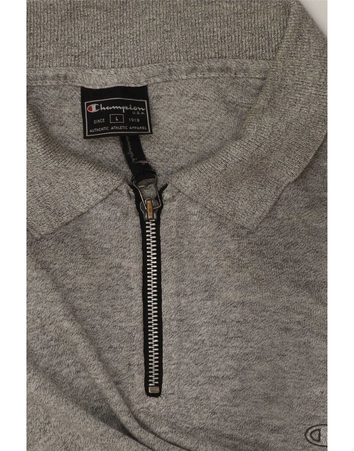 Champion Herren-Poloshirt, groß, grau meliert