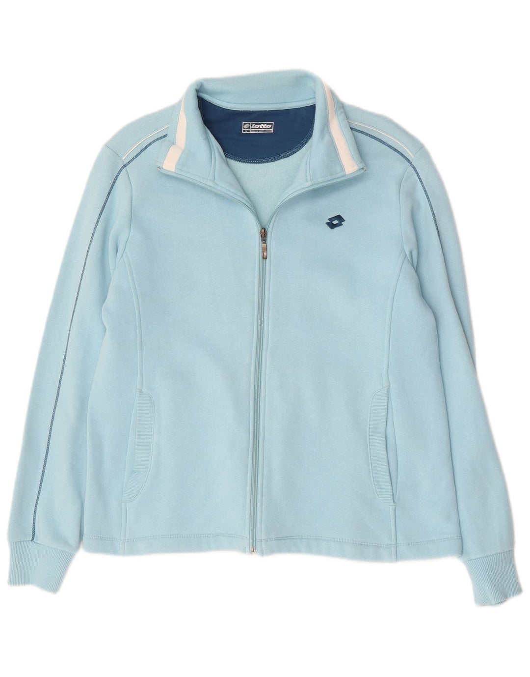 Lotto Damen-Trainingsanzug, Top-Jacke, UK 16, Größe L, blaue Baumwolle