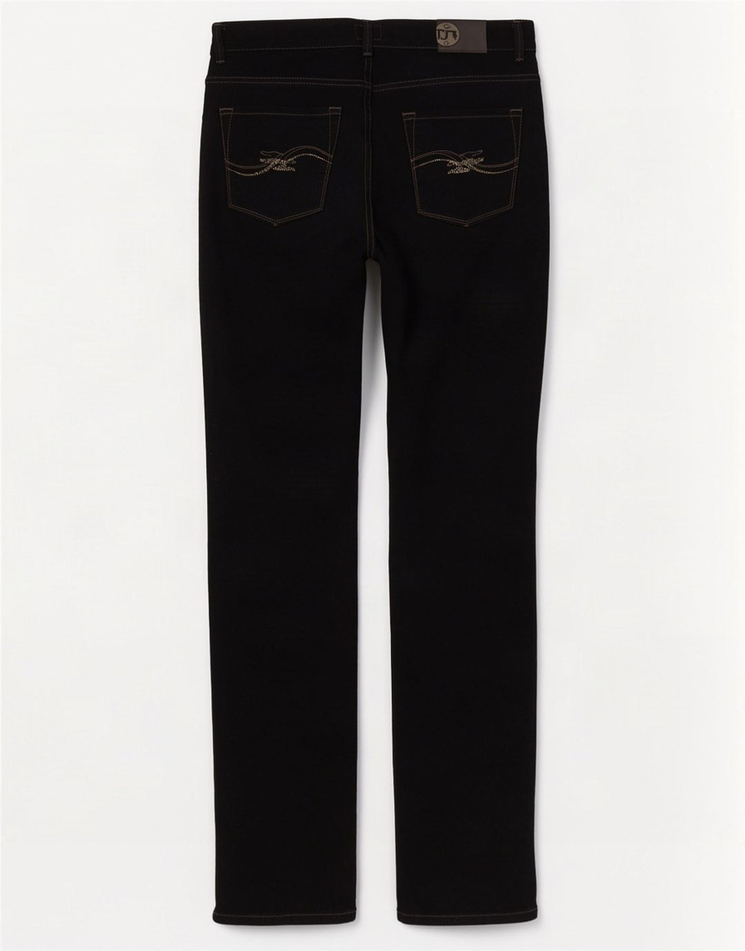 Trussardi Damen Straight Jeans W32 L33 Schwarze Baumwolle