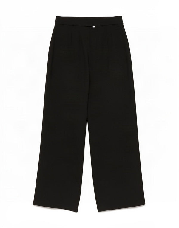 Marks & Spencer Damen-Freizeithose mit weitem Bein, UK 10, Größe S, W28, L26, Schwarz