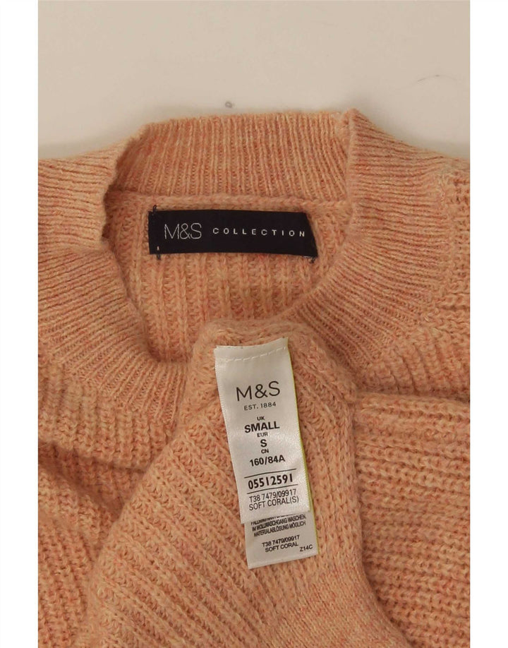 Marks & Spencer Damen-Pullover, übergroß, Rundhalsausschnitt, Gr. 10, Größe S, Rosa