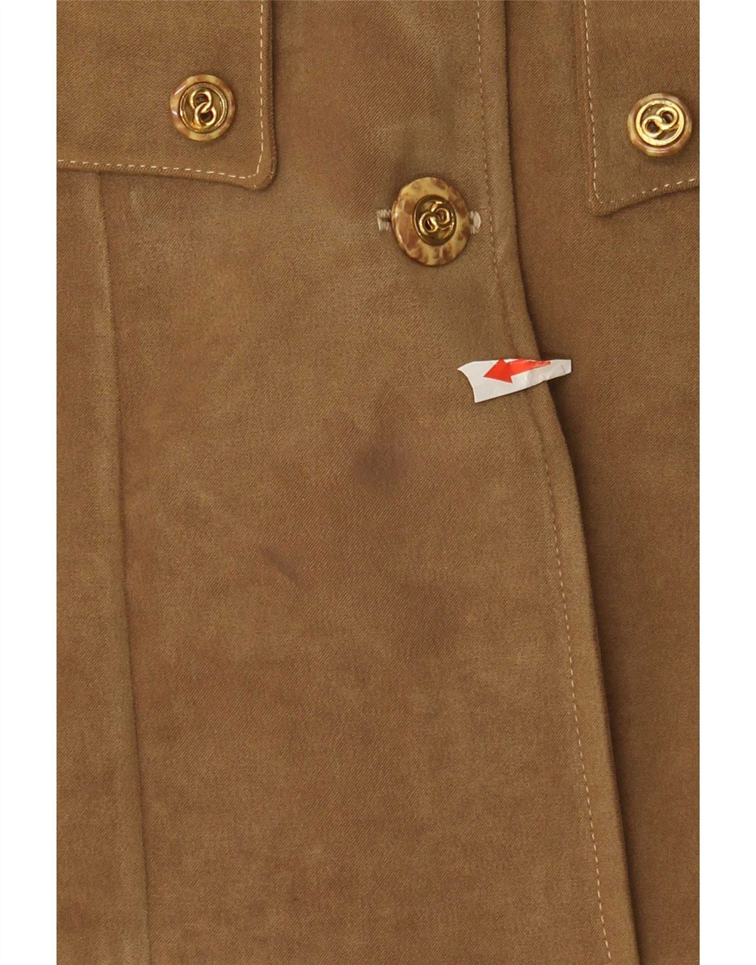 Vintage Damen 4-Knopf-Blazerjacke UK 10 Small Khaki