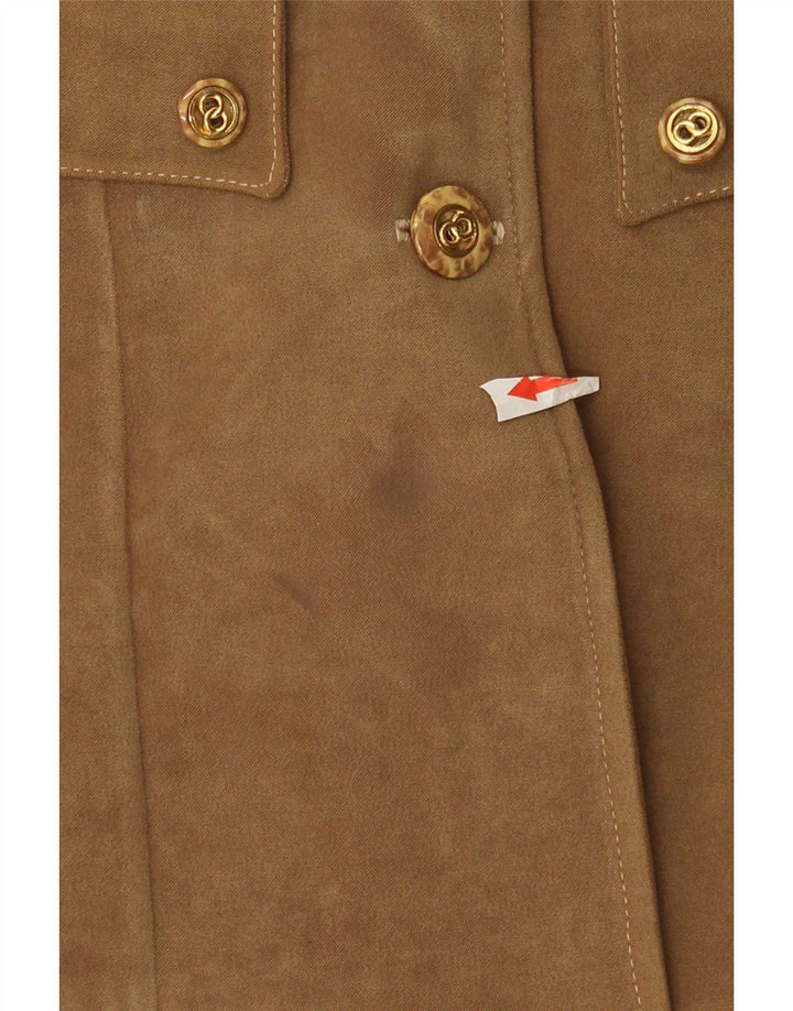 Vintage Damen 4-Knopf-Blazerjacke UK 10 Small Khaki