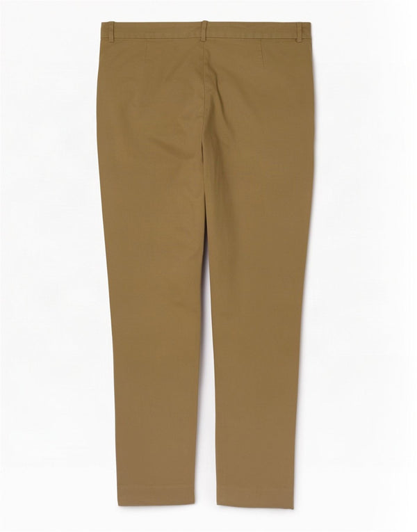 Hobbs Damen Slim Cropped-Hose, UK 14, Größe L, W32, L25, Beige, Baumwolle