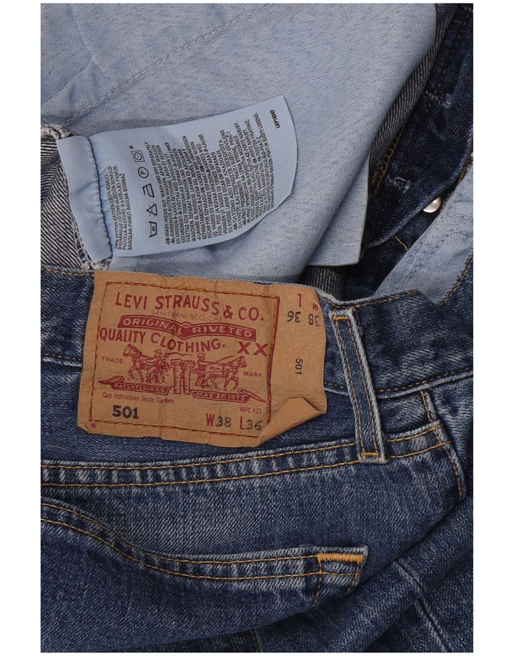 Levi's Herren 501 Straight Jeans W38 L30 Blaue Baumwolle