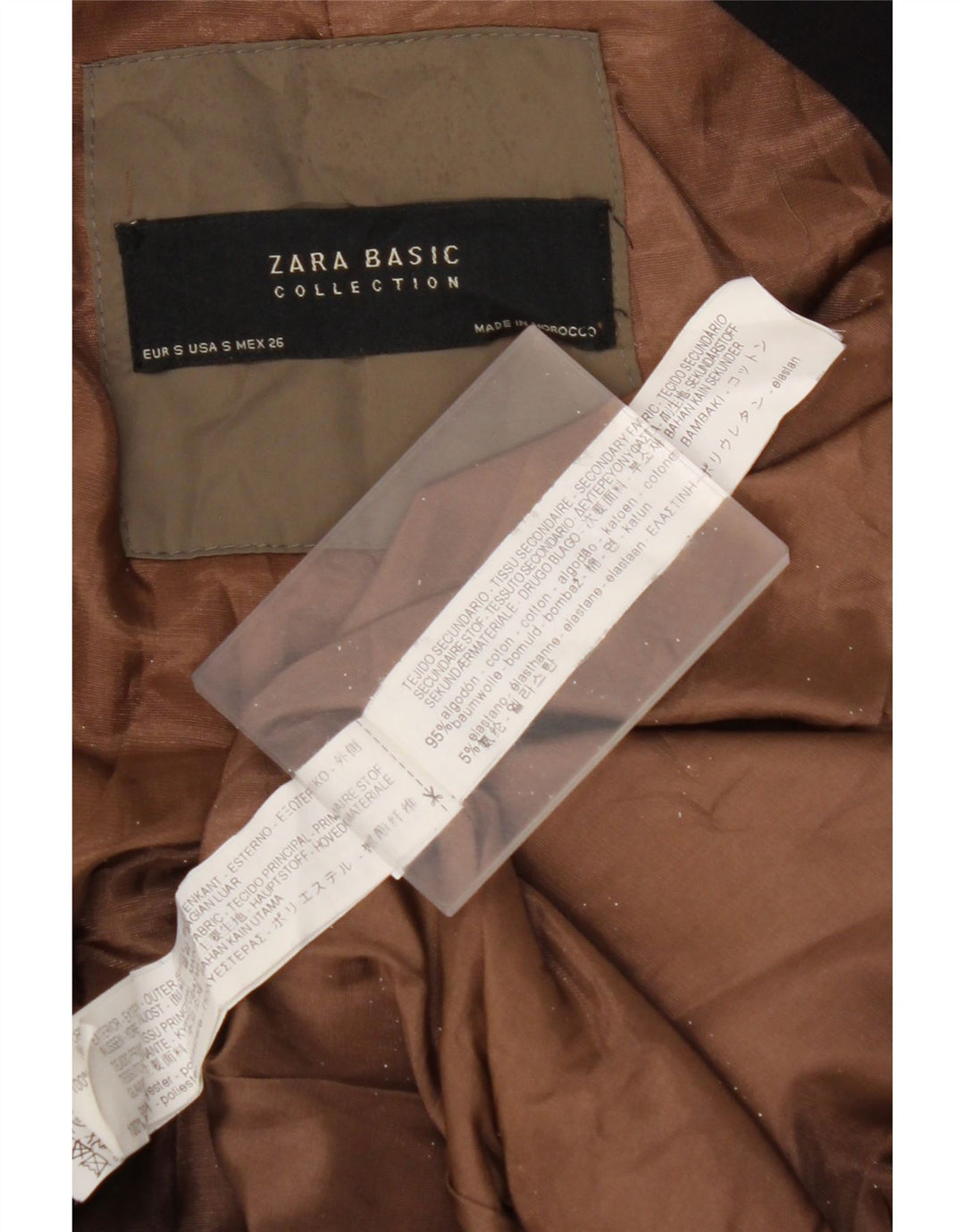 ZARA Womens Oversized Bomber Jacket UK 10 Small Green Cotton