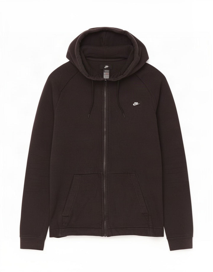 Nike Herren-Kapuzenpullover mit Reißverschluss, mittelschwarz, Baumwolle