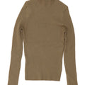 Zara Damen Top Langarm UK 12 Medium Khaki Viskose