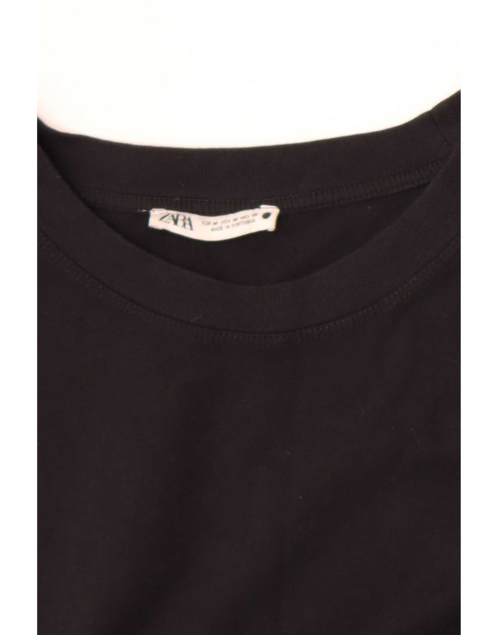 Zara Damen Weste Top UK 14 Medium Schwarz