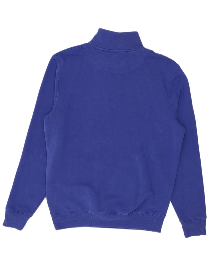 Joules Herren-Sweatshirt mit Reißverschluss am Hals, klein, aus blauer Baumwolle