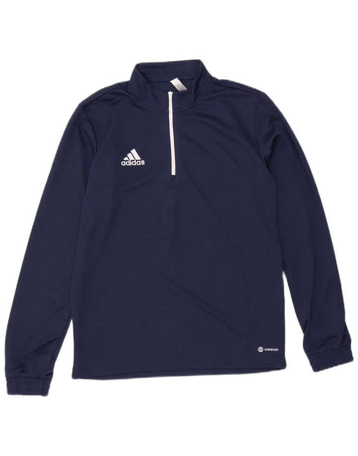 Adidas Herren Aeroready Zip Neck Pullover Trainingsanzug Top Medium Marineblau