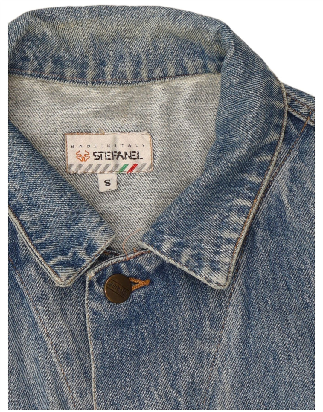 Stefanel Herren Jeansjacke UK 36 Small Blue