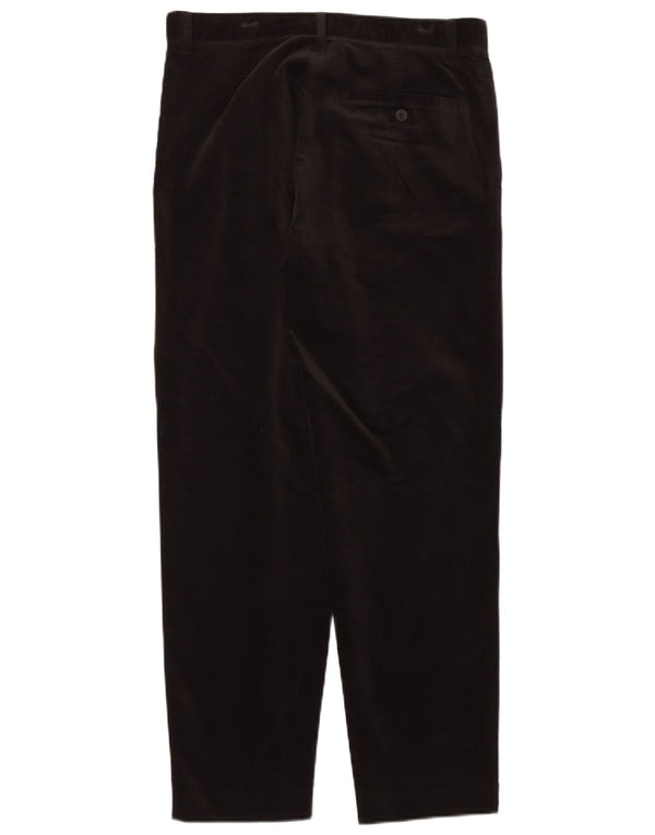 Cos Womens High Waist Velvet Chino Trousers EU 48 2XL W32 L30 Black Cotton